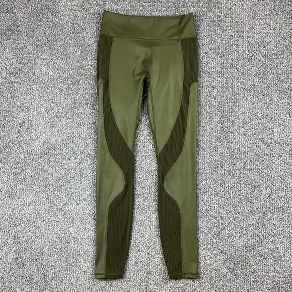 Fabletics Leggings Womens Small Green High Rise Athletic Textured Workout Gym - Picture 1 of 8